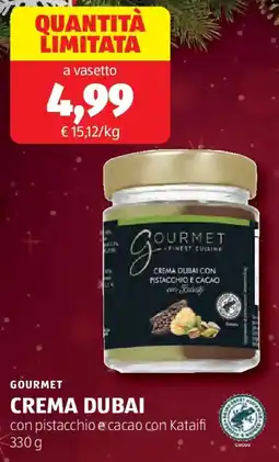 ALDI Gourmet crema dubai offerta
