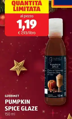 ALDI Gourmet pumpkin spice glaze offerta