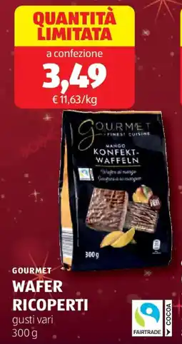 ALDI Gourmet wafer ricoperti offerta