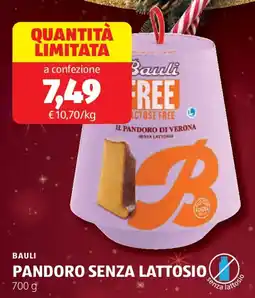 ALDI Bauli pandoro senza lattosio offerta