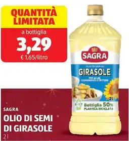 ALDI Sagra olio di semi di girasole offerta