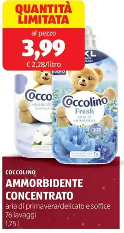 ALDI Coccolino ammorbidente concentrato offerta