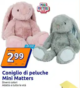 Action Coniglio di peluche Mini Matters offerta