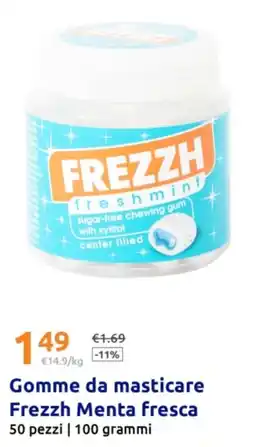 Action Gomme da masticare Frezzh Menta fresca offerta
