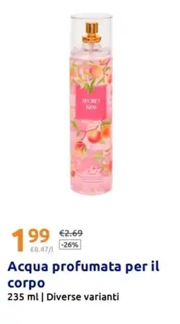 Action Acqua profumata per il corpo offerta