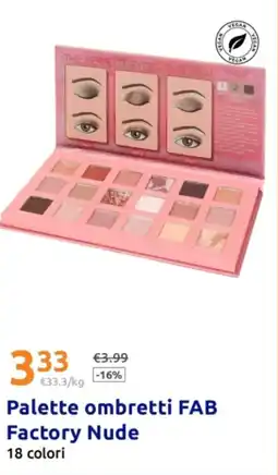 Action Palette ombretti FAB Factory Nude offerta