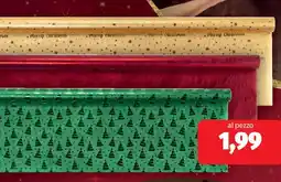 ALDI Home creation carta regalo natalizia metallizzata offerta