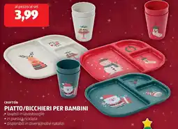 ALDI Crofton piatto/bicchieri per bambini offerta
