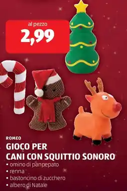 ALDI Romeo gioco per cani con squittio sonoro offerta
