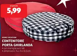 ALDI Home creation contenitore porta ghirlanda offerta