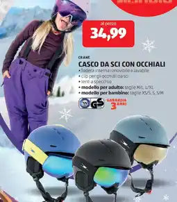 ALDI Crane casco da sci con occhiali offerta