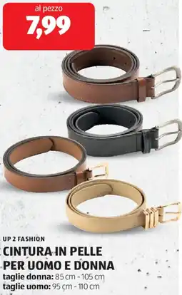 ALDI Up 2 fashion cintura in pelle per uomo e donna offerta
