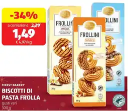ALDI Finest bakery biscotti di pasta frolla offerta