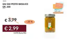 Prezzemolo e Vitale Giu giu pesto basilico offerta
