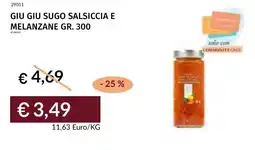 Prezzemolo e Vitale Giu giu sugo salsiccia e melanzane offerta