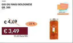 Prezzemolo e Vitale Giu giu ragu bolognese offerta