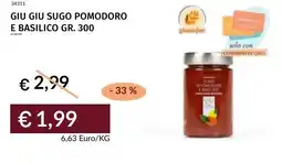 Prezzemolo e Vitale Giu giu sugo pomodoro e basilico offerta