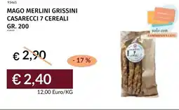 Prezzemolo e Vitale Mago merlini grissini casarecci 7 cereali offerta