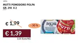 Prezzemolo e Vitale Mutti pomodoro polpa offerta