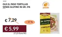 Prezzemolo e Vitale Old el paso tortillas senza glutine x6 offerta