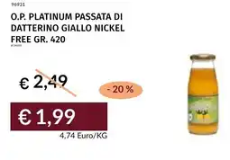 Prezzemolo e Vitale O.p. platinum passata di datterino giallo nickel free offerta