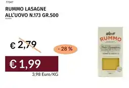 Prezzemolo e Vitale Rummo lasagne all'uovo N.173 offerta