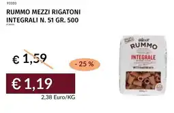 Prezzemolo e Vitale Rummo mezzi rigatoni integrali N. 51 offerta