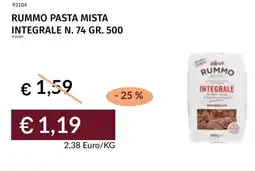 Prezzemolo e Vitale Rummo pasta mista integrale N. 74 offerta