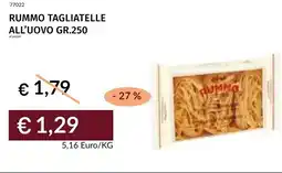 Prezzemolo e Vitale Rummo tagliatelle all'uovo offerta