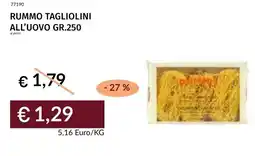 Prezzemolo e Vitale Rummo tagliolini all'uovo offerta