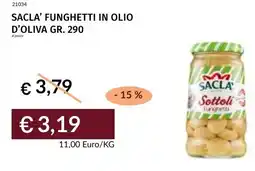 Prezzemolo e Vitale Sacla' funghetti in olio d'oliva offerta