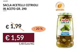 Prezzemolo e Vitale Sacla acetelli cetrioli in aceto offerta