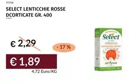Prezzemolo e Vitale Select lenticchie rosse dcorticate offerta
