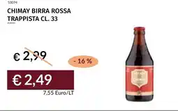 Prezzemolo e Vitale Chimay birra rossa trappista offerta