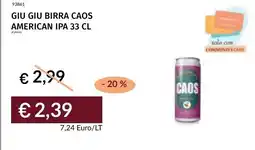 Prezzemolo e Vitale Giu giu birra caos american IPA offerta