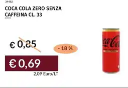 Prezzemolo e Vitale Coca cola zero senza caffeina offerta