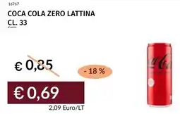 Prezzemolo e Vitale Coca cola zero lattina offerta