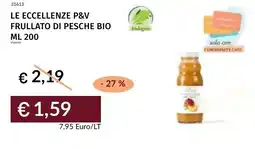 Prezzemolo e Vitale Le eccellenze p&v frullato di pesche bio offerta