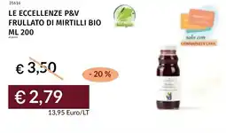 Prezzemolo e Vitale Le eccellenze p&v frullato di mirtilli bio offerta