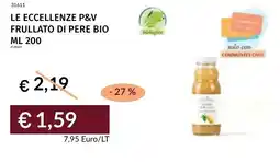 Prezzemolo e Vitale Le eccellenze p&v frullato di pere bio offerta