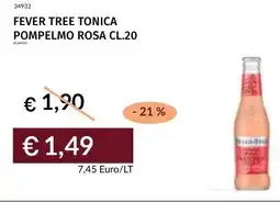 Prezzemolo e Vitale Fever tree tonica pompelmo rosa offerta