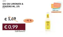 Prezzemolo e Vitale Giu giu limonata & zenzero offerta