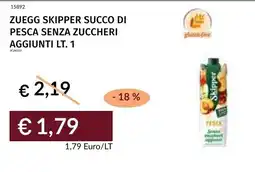 Prezzemolo e Vitale Zuegg skipper succo di pesca senza zuccheri aggiunti offerta