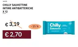 Prezzemolo e Vitale Chilly salviettine intime antibatteriche x12 offerta