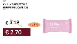 Prezzemolo e Vitale Chilly salviettine intime delicate x12 offerta