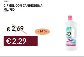 Prezzemolo e Vitale Cif gel con candeggina offerta