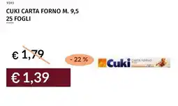Prezzemolo e Vitale Cuki carta forno m. 9,5 25 fogli offerta
