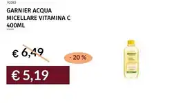Prezzemolo e Vitale Garnier acqua micellare vitamina c offerta