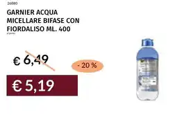 Prezzemolo e Vitale Garnier acqua micellare bifase con fiordaliso offerta