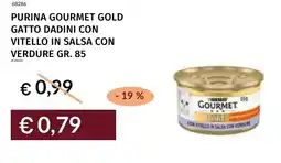 Prezzemolo e Vitale Purina gourmet gold gatto dadini con vitello in salsa con verdure offerta